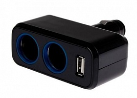 Разветвитель прикуривателя Neoline SL-210 на 2 прикуривотеля 1 USB с кабелем